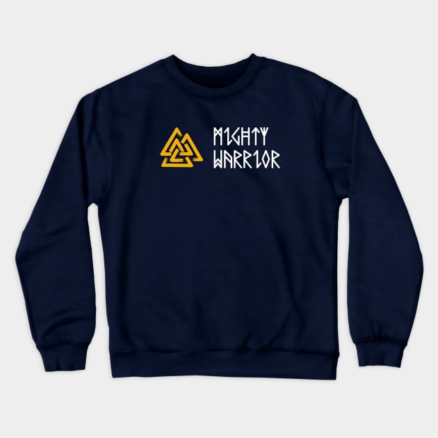 Norse Valknut Mighty Warrior Crewneck Sweatshirt by Neon-Light